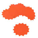 Fluorescent Sale Cards - Flash Star & Bubble Shaped