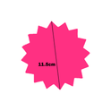 Star-Shaped Fluorescent Card Packs - Coloured Assortment