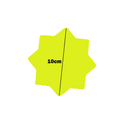 Star-Shaped Fluorescent Card Packs - Coloured Assortment