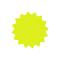 Star-Shaped Fluorescent Card Packs - Coloured Assortment