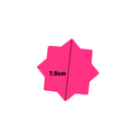 Star-Shaped Fluorescent Card Packs - Coloured Assortment