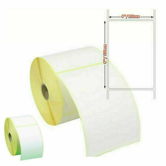 250,500  Royal Mail Compatible 4x6" 100x150mm Thermal Labels Zebra Printers 4 X 6
