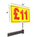 Yellow & Red Correx Market Price Sale Card Sign Board Double-Sided & Waterproof