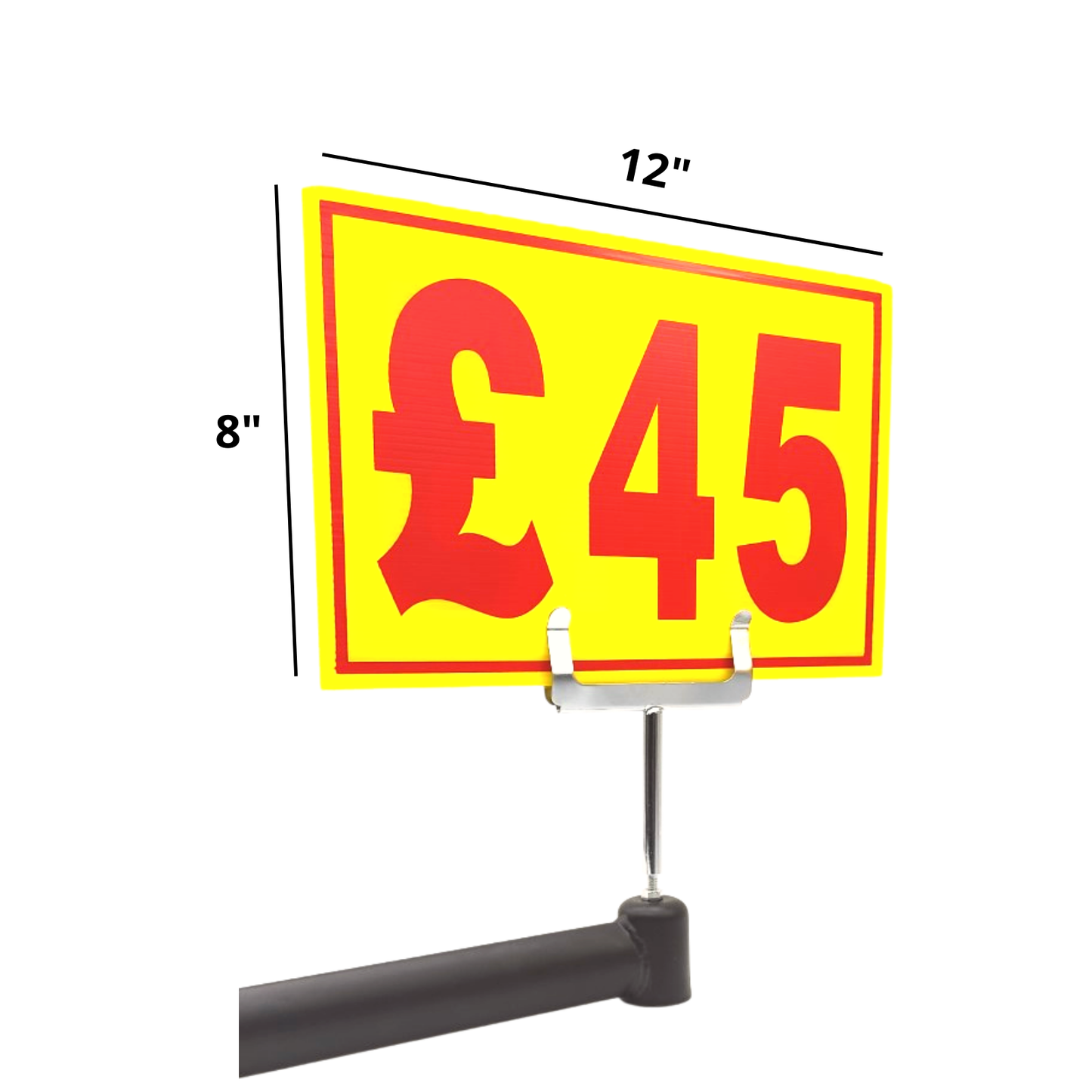Yellow & Red Correx Market Price Sale Card Sign Board Double-Sided & Waterproof