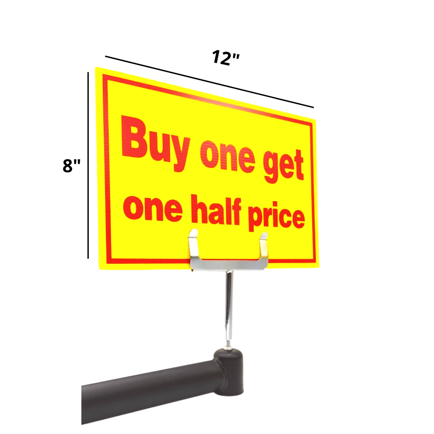 Yellow & Red Correx Market Price Sale Card Sign Board Double-Sided & Waterproof