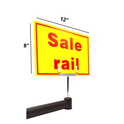 Yellow & Red Correx Market Price Sale Card Sign Board Double-Sided & Waterproof