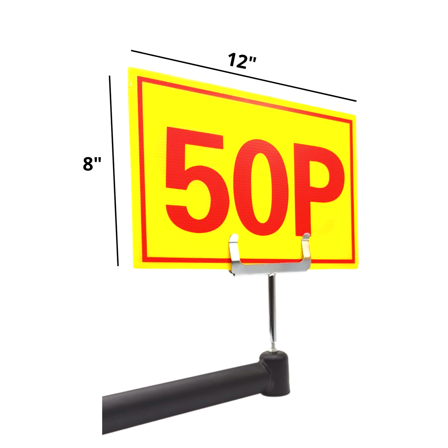 Yellow & Red Correx Market Price Sale Card Sign Board Double-Sided & Waterproof