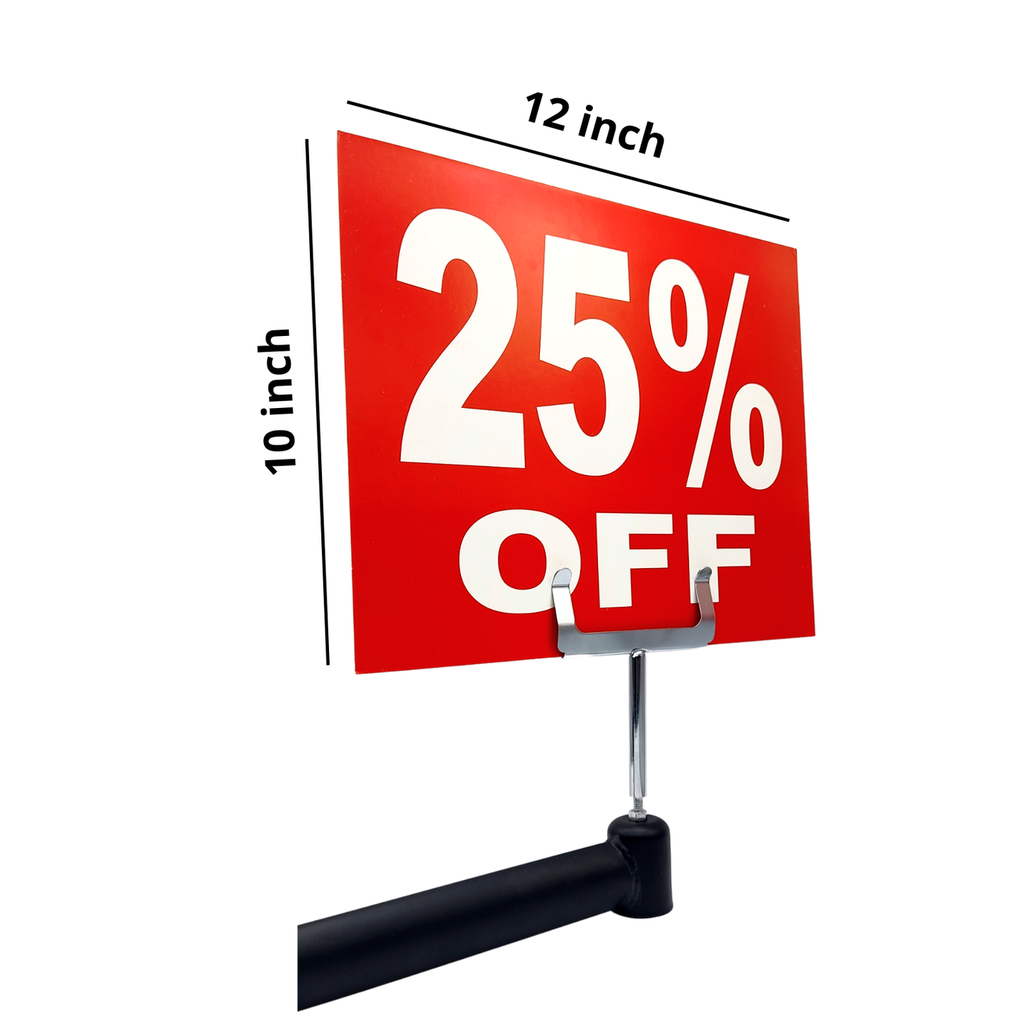 Red Display Cards Signs For Retail Shop Market Stall Rail Red Display Cards Signs - POS Sale