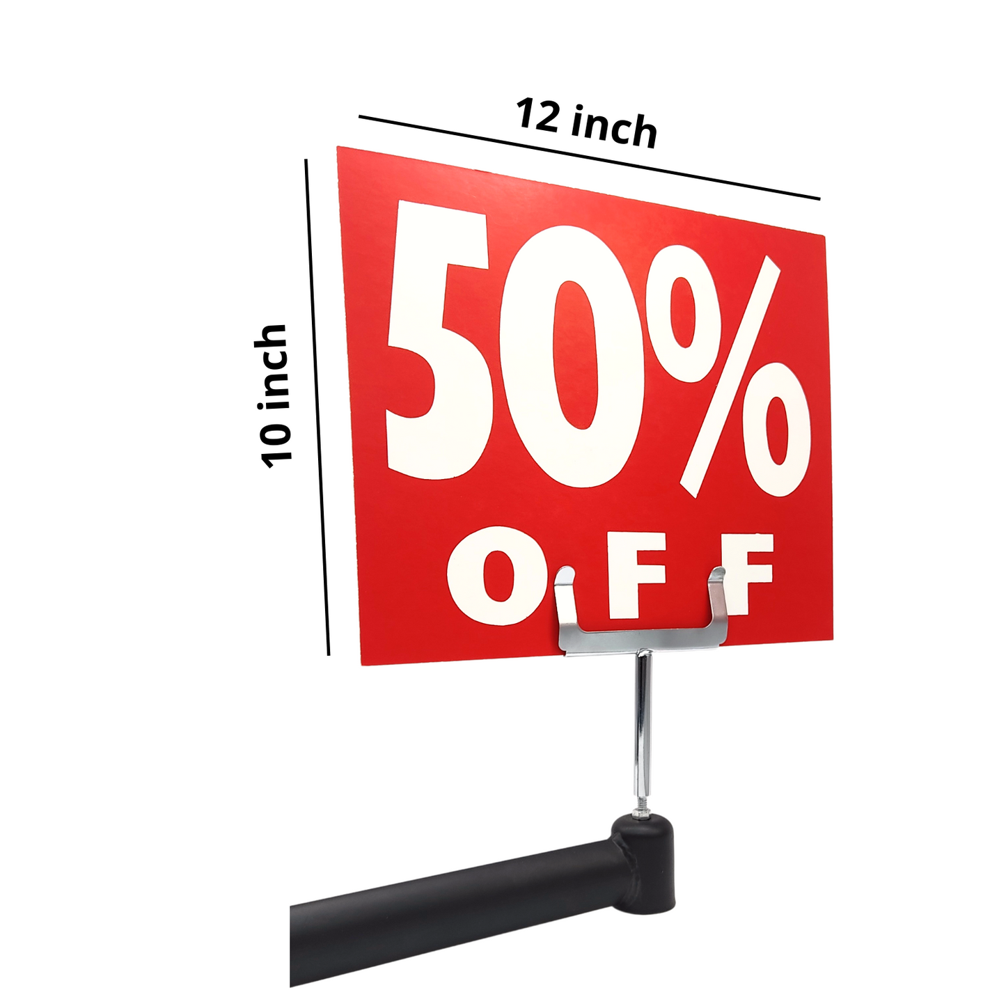 Red Display Cards Signs For Retail Shop Market Stall Rail Red Display Cards Signs - POS Sale