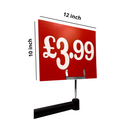 Red Display Cards Signs For Retail Shop Market Stall Rail Red Display Cards Signs - POS Sale