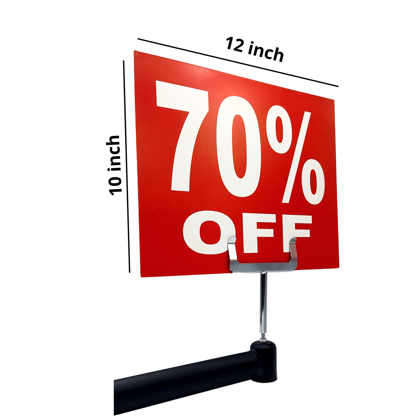 Red Display Cards Signs For Retail Shop Market Stall Rail Red Display Cards Signs - POS Sale