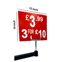 Red Display Cards Signs For Retail Shop Market Stall Rail Red Display Cards Signs - POS Sale