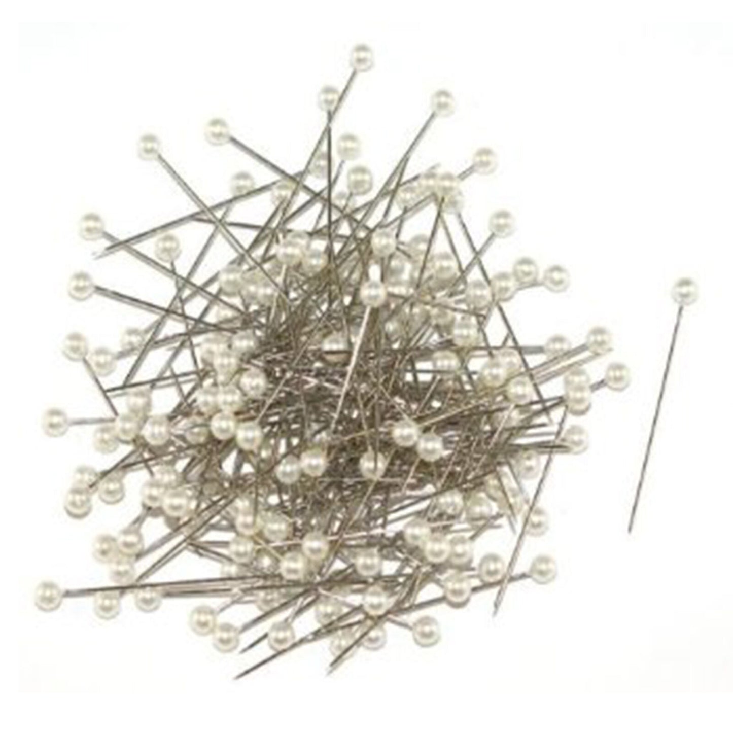 144 Pearl Head Dressmaking Craft Pins Size 40mm X 0.58mm