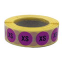 1000x20mm Retail Size Labels - XS/S/M/L/XL/XXL