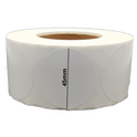 500x Round White Self-Adhesive Retail Labels - 45mm/25mm