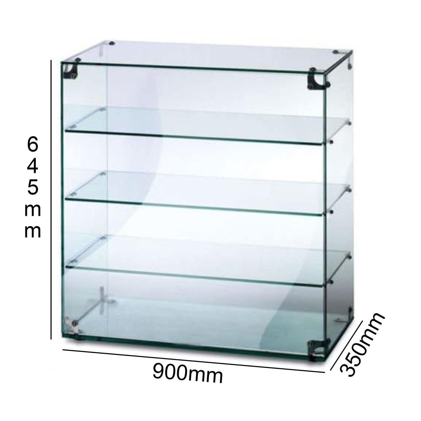 4Tier Heavy Duty Countertop Ambient Glass Sweet Food Display Cabinet Case