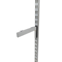 1x Chrome Glass Shelf Bracket For Upright With Suction Pads