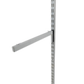1x Chrome Glass Shelf Bracket For Upright With Suction Pads