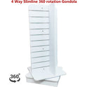 4 Way Rotated Slimline Slatwall Gondola Aluminium Inserts Display Area - 1.68m²