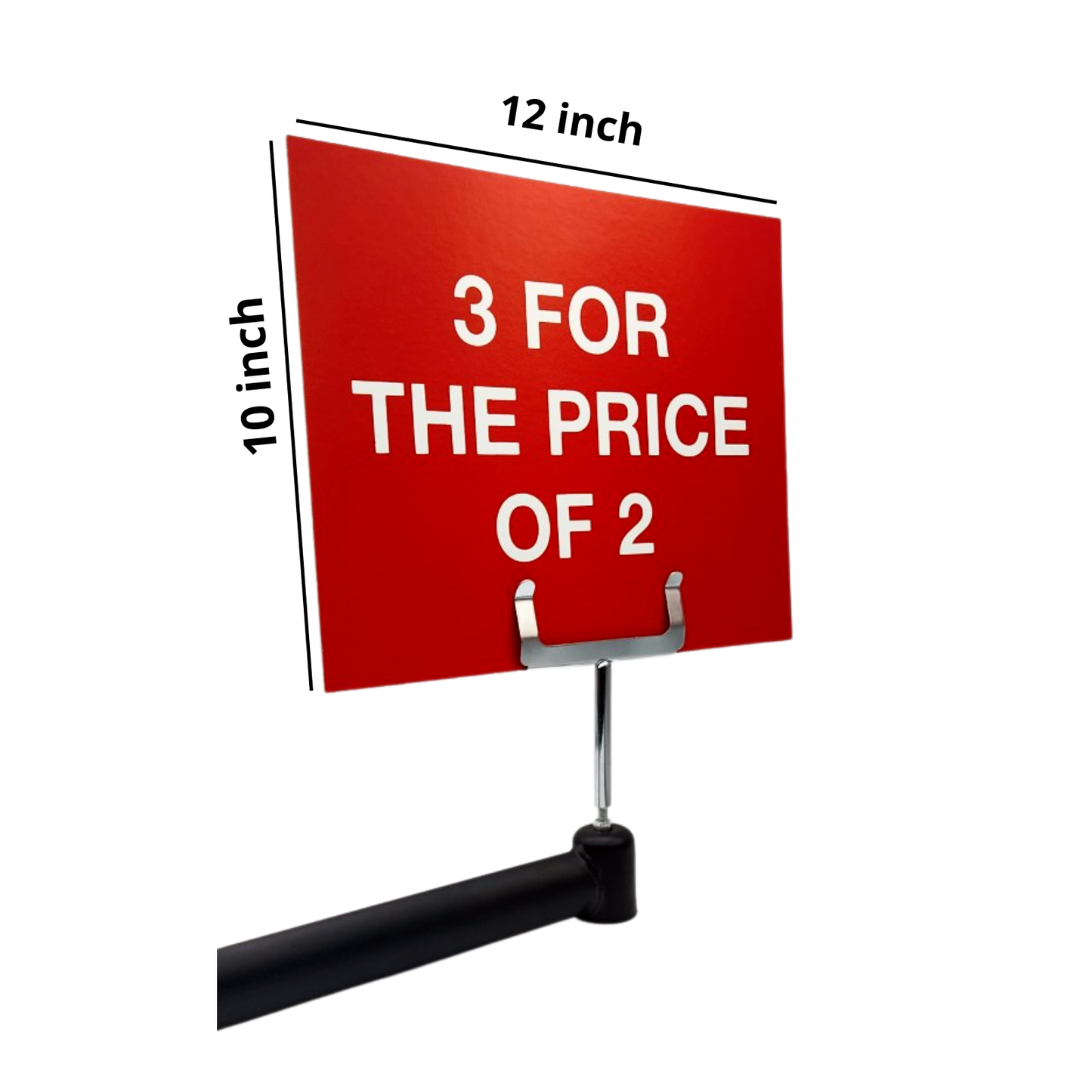 Red Display Cards Signs For Retail Shop Market Stall Rail Red Display Cards Signs - POS Sale