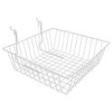 White Heavy Duty Grid Mesh Retail Shop Display Basket