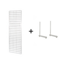 6FT CHROME MESH PANEL WITH L-LEG OR T-LEG
