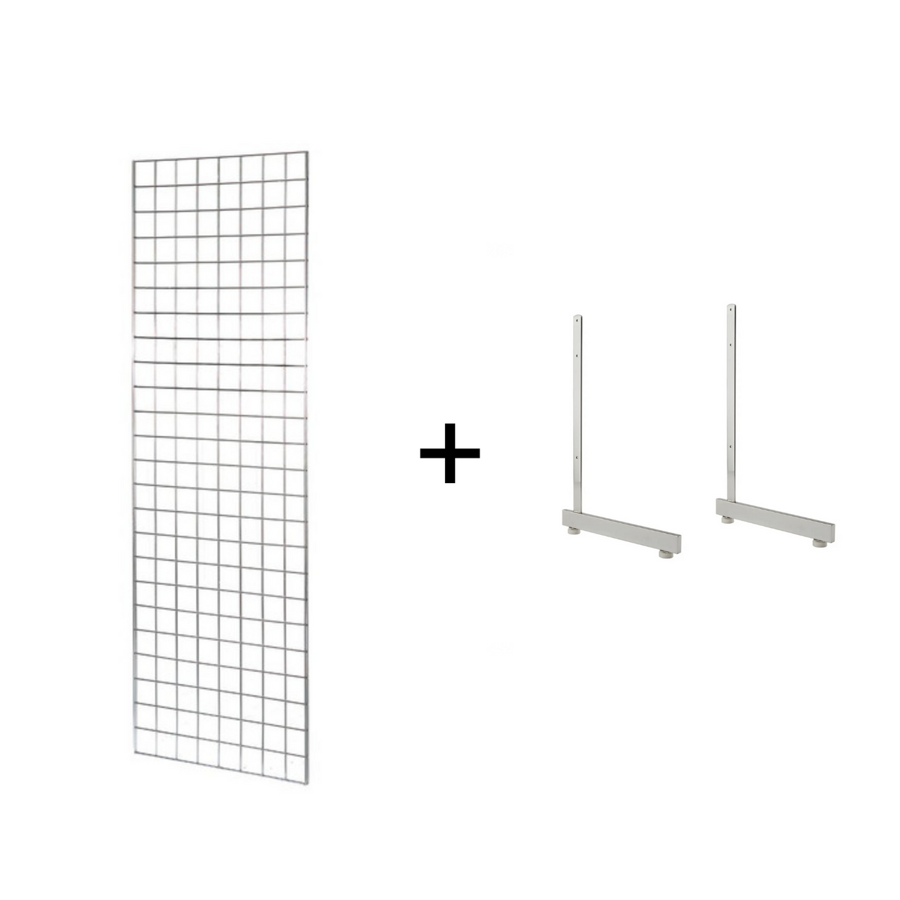6FT CHROME MESH PANEL WITH L-LEG OR T-LEG