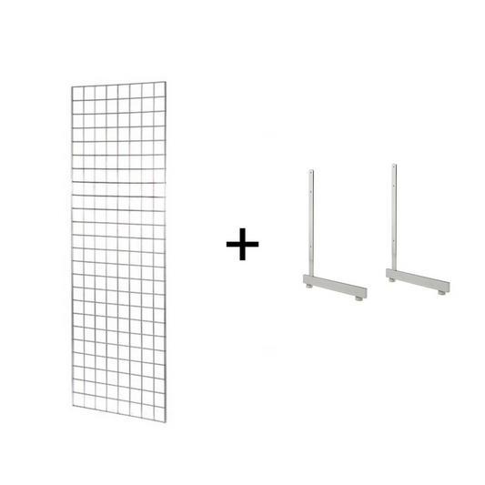 6FT CHROME MESH PANEL WITH L-LEG OR T-LEG