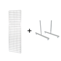 6FT CHROME MESH PANEL WITH L-LEG OR T-LEG