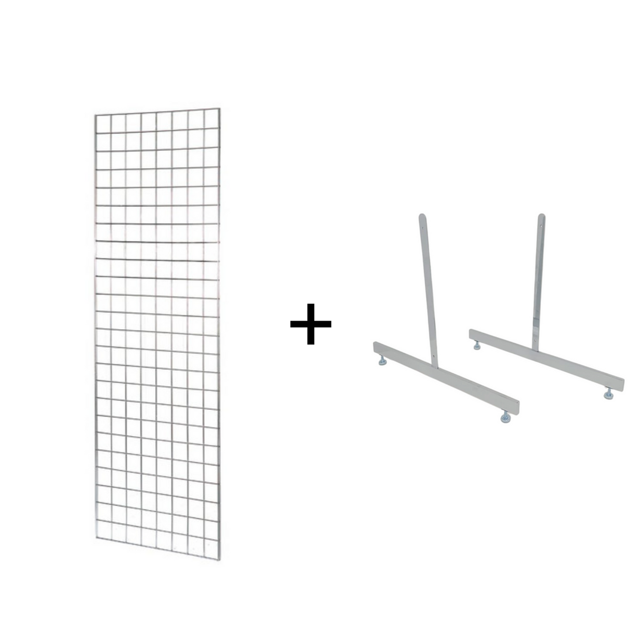 6FT CHROME MESH PANEL WITH L-LEG OR T-LEG