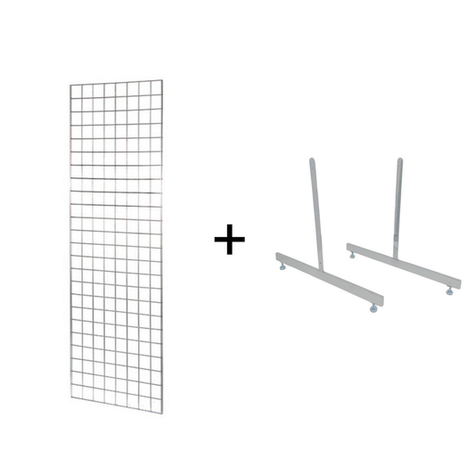 6FT CHROME MESH PANEL WITH L-LEG OR T-LEG