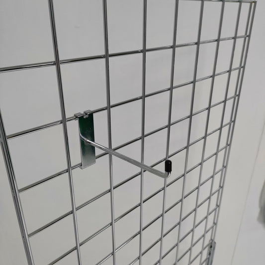 6" Grid Mesh Single Prong Hooks Shop Display (6 Inch)