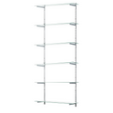 Glass Twin Slot Shelving Set - 25cm Width