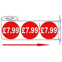 500x45mm £7.99 Red Sign Self Adhesive Stickers Sticky Labels Swing Labels For Retail Price