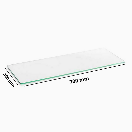 700mm*300mm*6mm-Clear Tempered Glass Shelf Panel Storage Sheet Shelving Display Bathroom Shelves