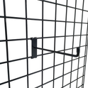 Black Grid Mesh Hooks Single Prong Shop Display