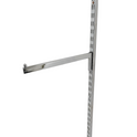 Chrome Straight Arm For Twin Slot Uprights For Retail Display Shopfittings