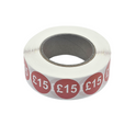 1000x 25mm £1-£30 Red Price Self Adhesive Stickers Sticky Labels For Retail Display