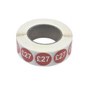 1000x 25mm £1-£30 Red Price Self Adhesive Stickers Sticky Labels For Retail Display