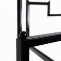 Heavy Duty 4-Way Step Arm Clothing Display Rail Stand –  Adjustable Black Retail Display Stand  with Castors & Brakes