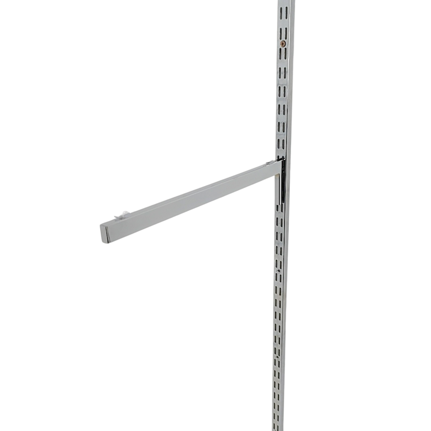 1x Chrome Glass Shelf Bracket For Upright With Suction Pads