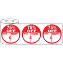 500x45mm Round Adhesive % Off Promo Stickers