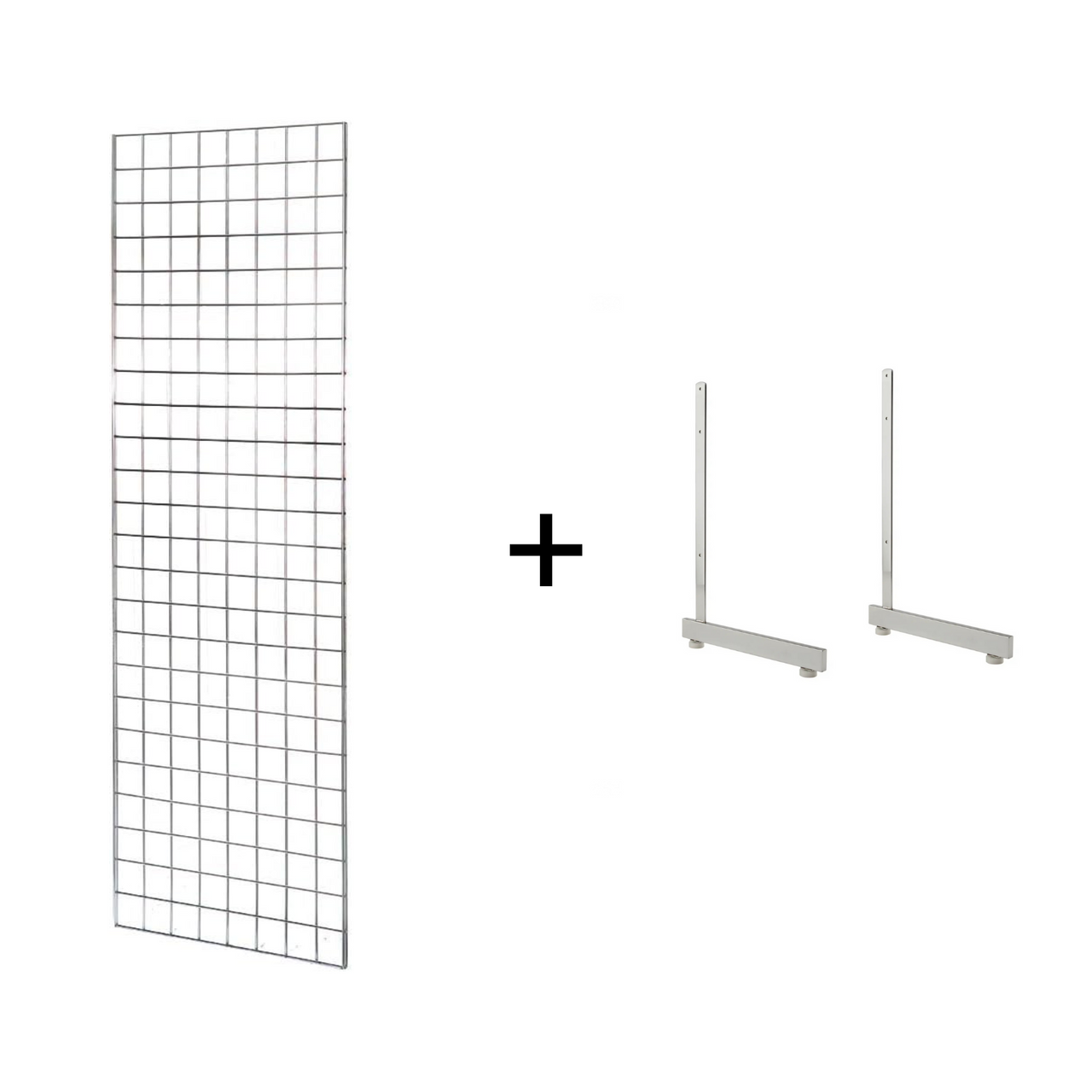 7FT CHROME MESH PANEL WITH L-LEG OR T-LEG