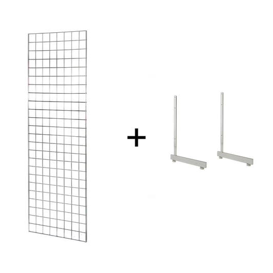 7FT CHROME MESH PANEL WITH L-LEG OR T-LEG