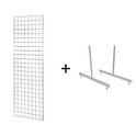 7FT CHROME MESH PANEL WITH L-LEG OR T-LEG