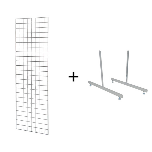 7FT CHROME MESH PANEL WITH L-LEG OR T-LEG