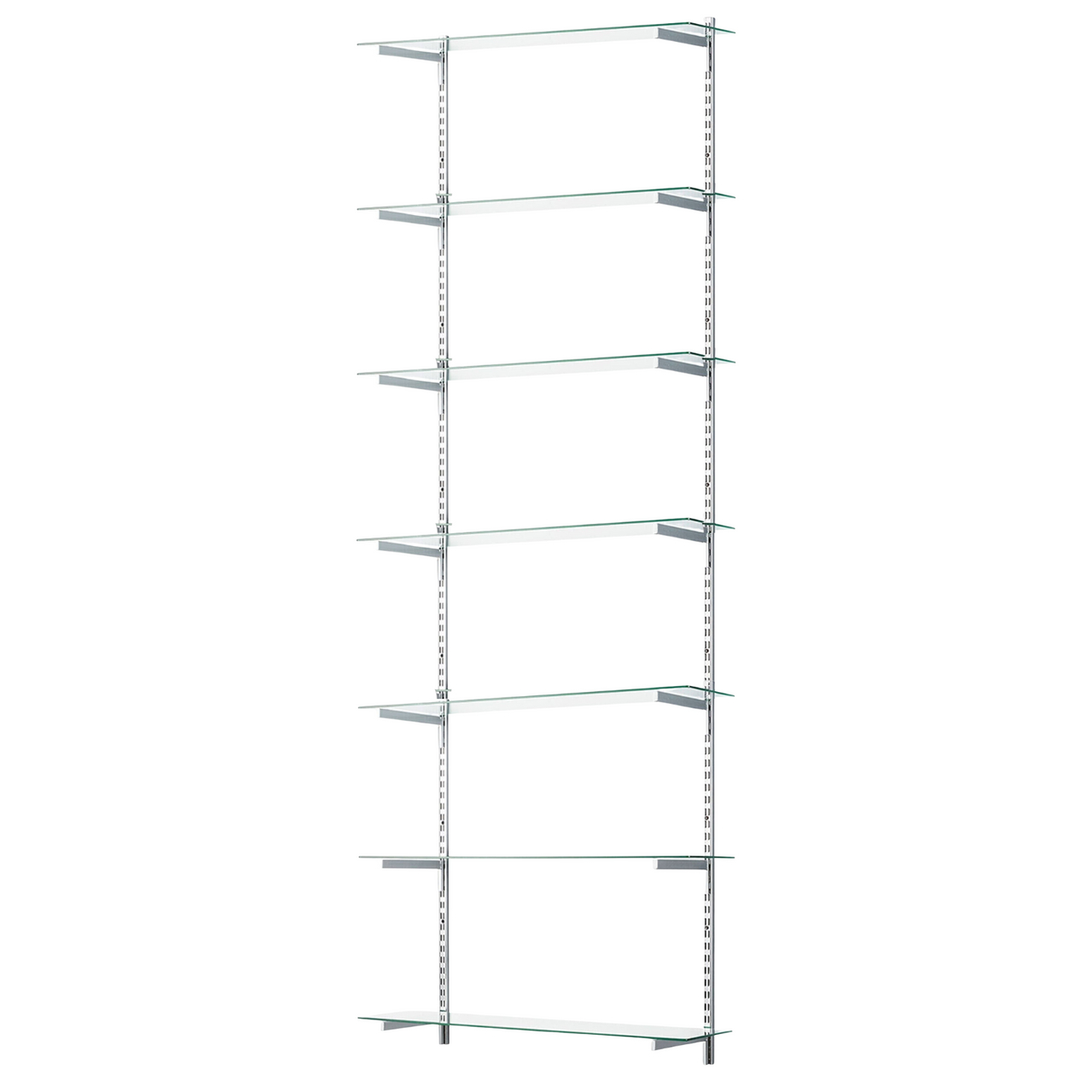Glass Twin Slot Shelving Set - 15cm Width