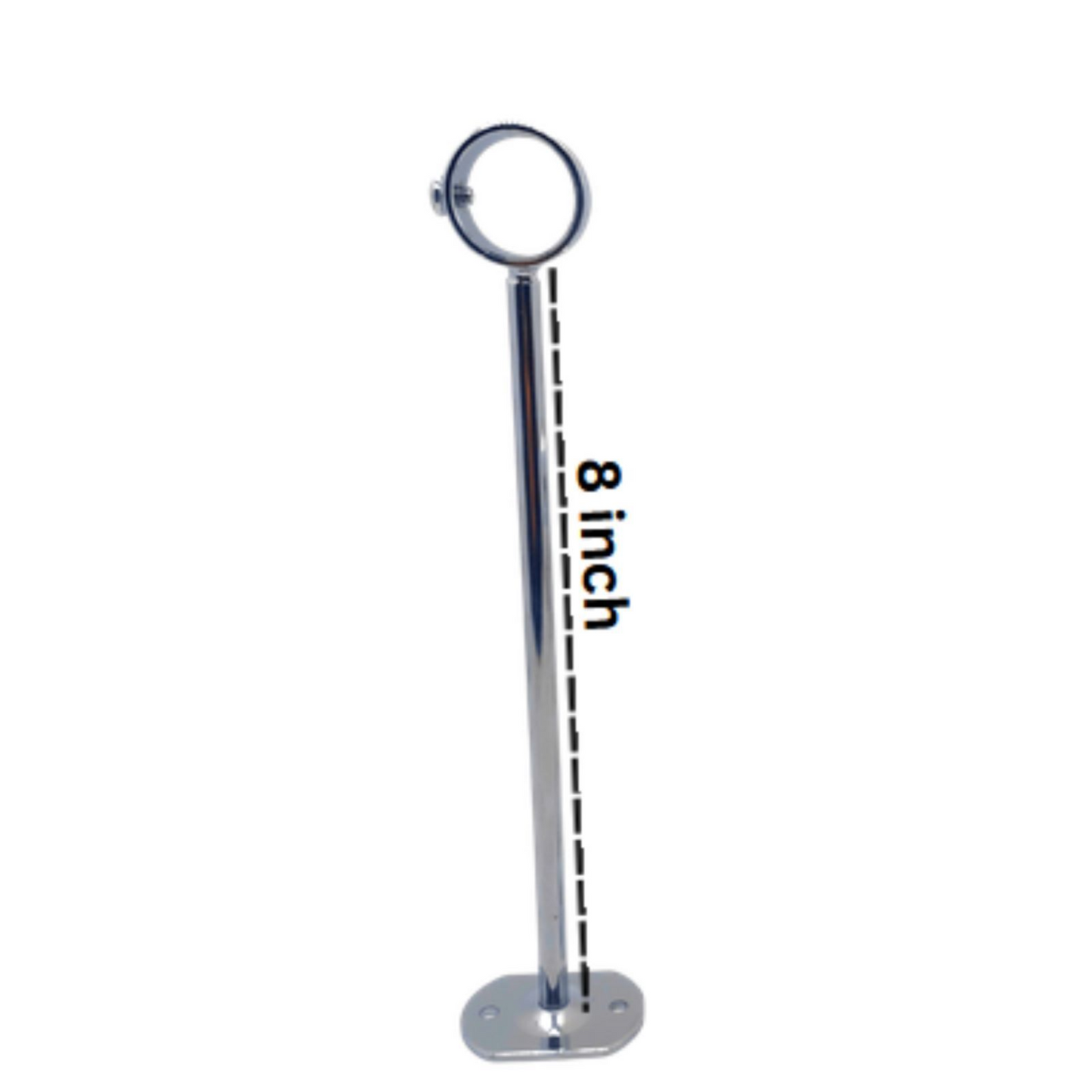 8 Inch Heavy Duty Drop Socket For Walk In Wardrobe Chrome Tubing Hanging Rail System
