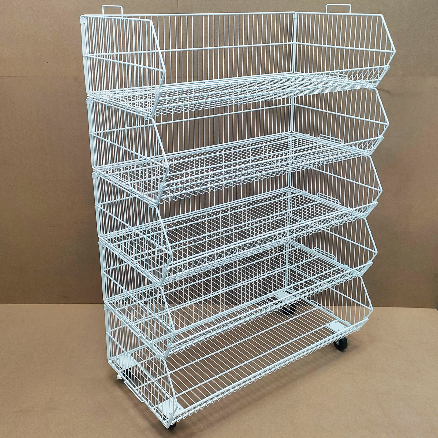 Pallet Of 100cm Stackable Baskets Black/White/Chrome Colour