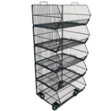 Pallet Of 60cm Stackable Baskets Black/White/Chrome Colour